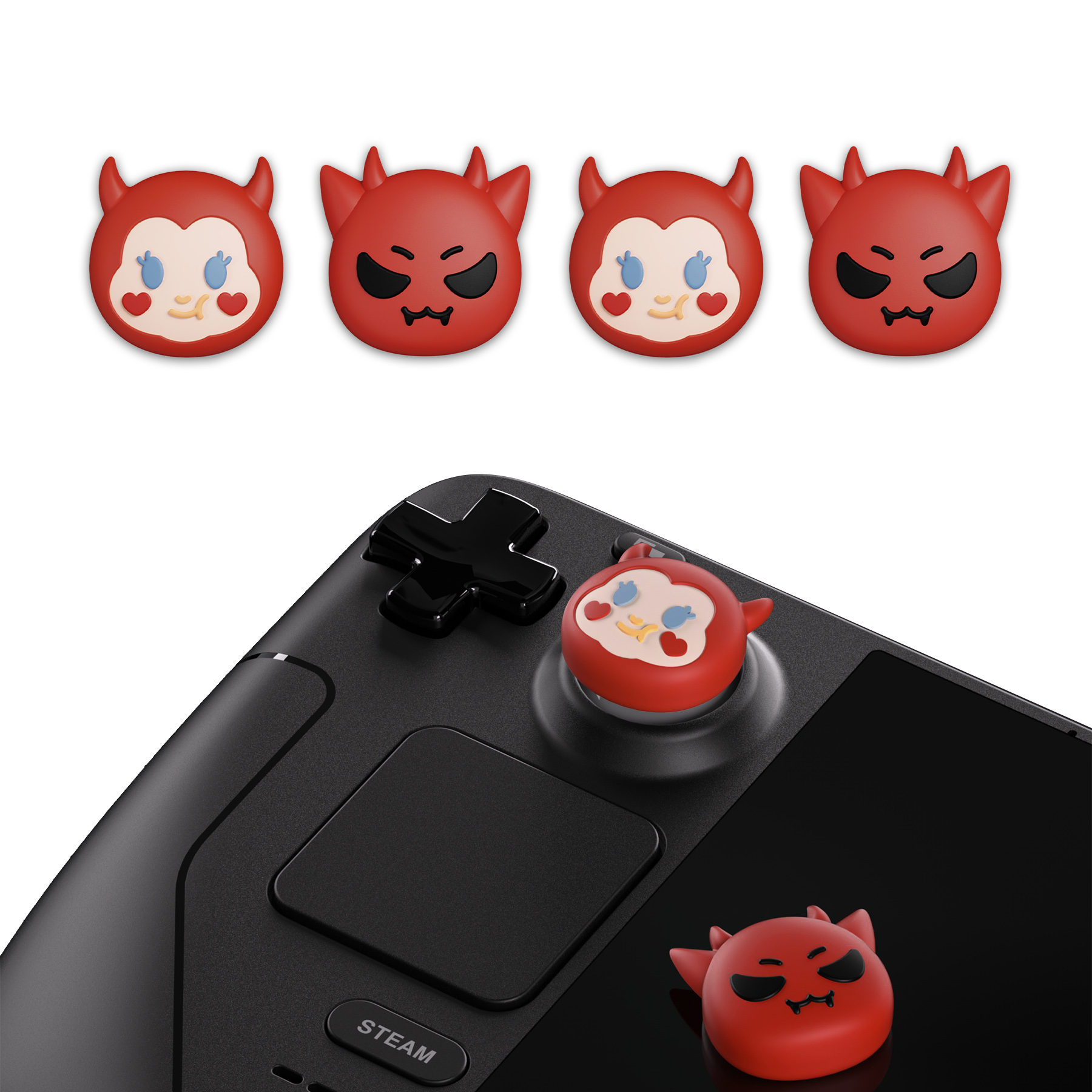 Gaming Accessories Monitor - PlayVital Cute Thumb Grip Caps for