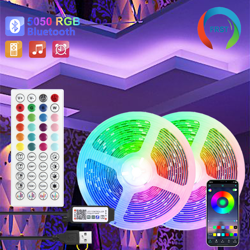Gaming Accessories For Bedroom - Color RGB 5050 LED Strip Bluetooth