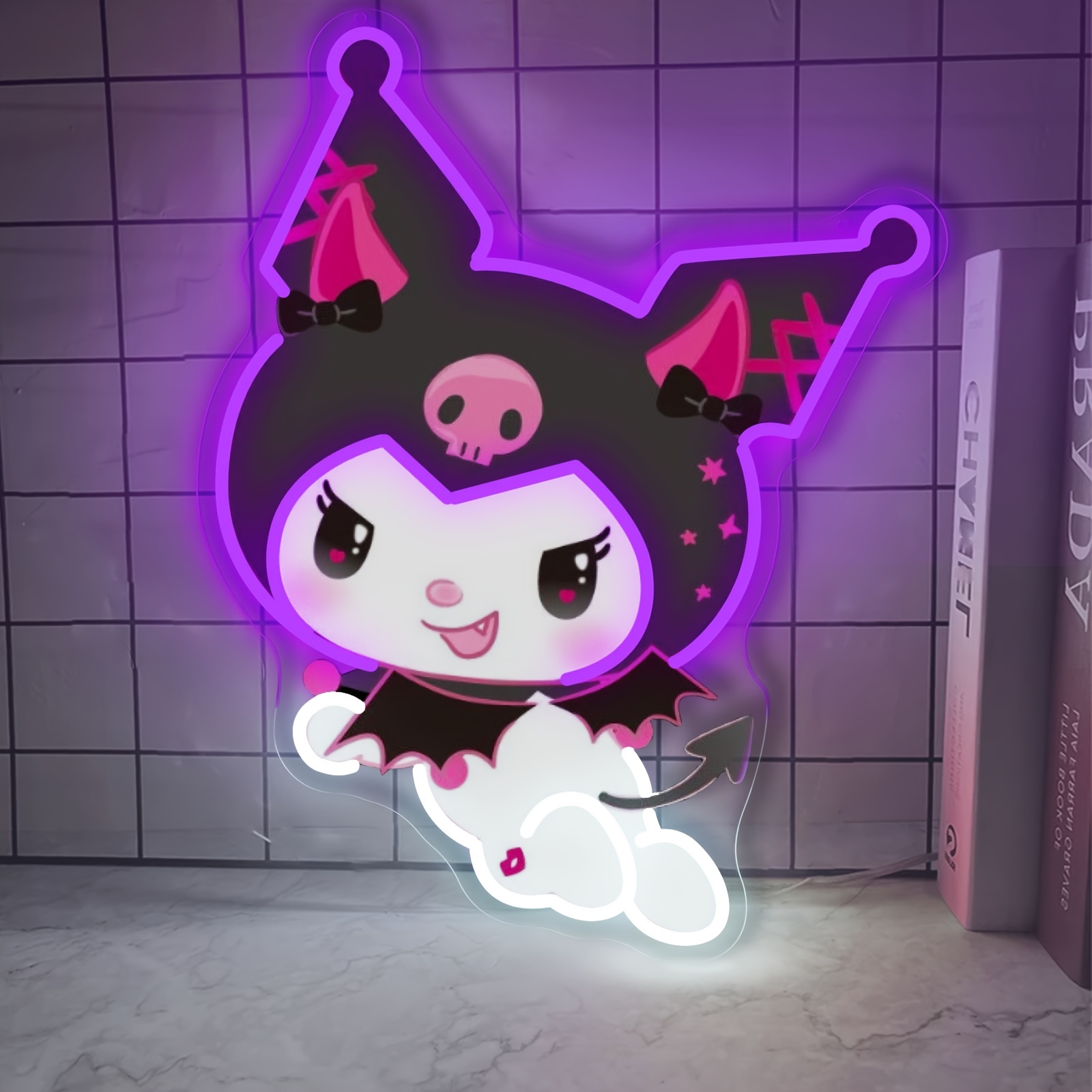 Gaming Accessories For Bedroom - Kuromi LED Neon Sign Purple Glow