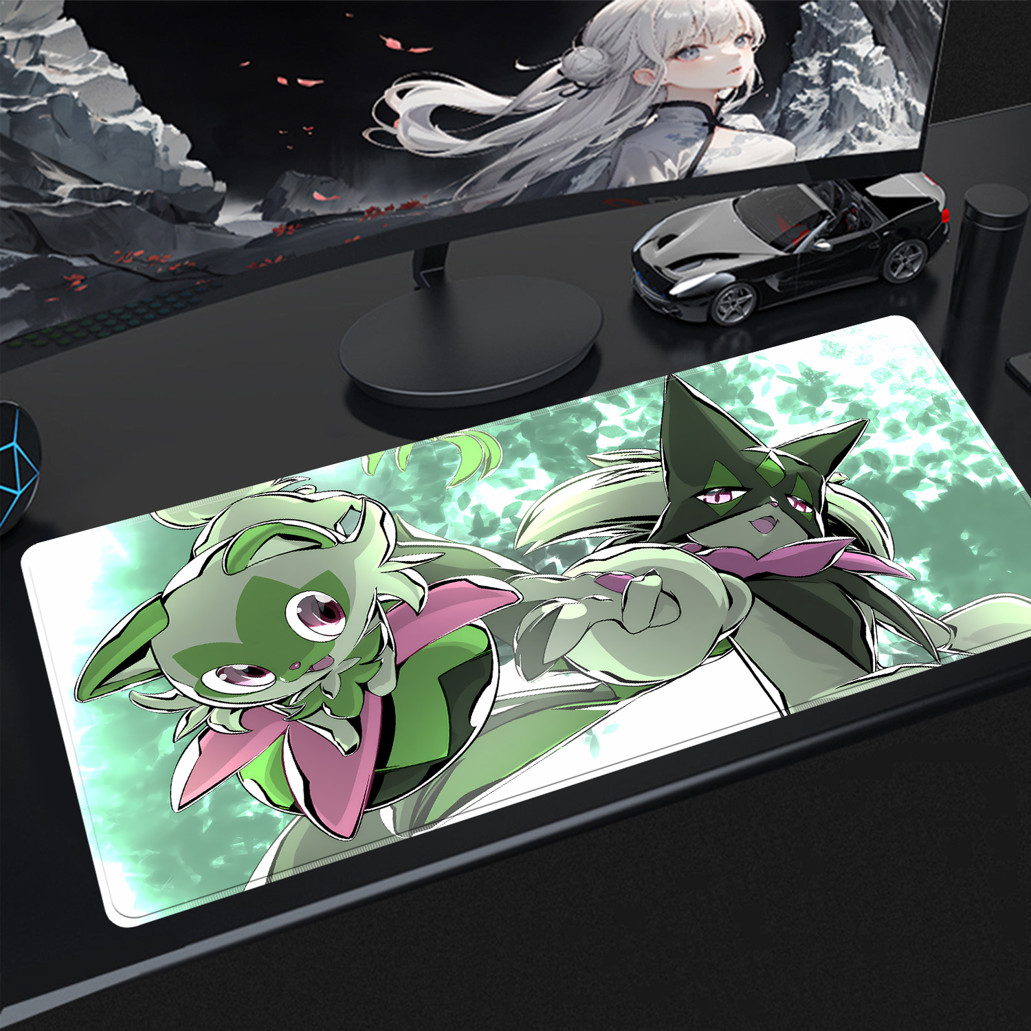Gaming Accessories Women - Kawaii Pokemon Meowscarada Gaming Desk Mouse