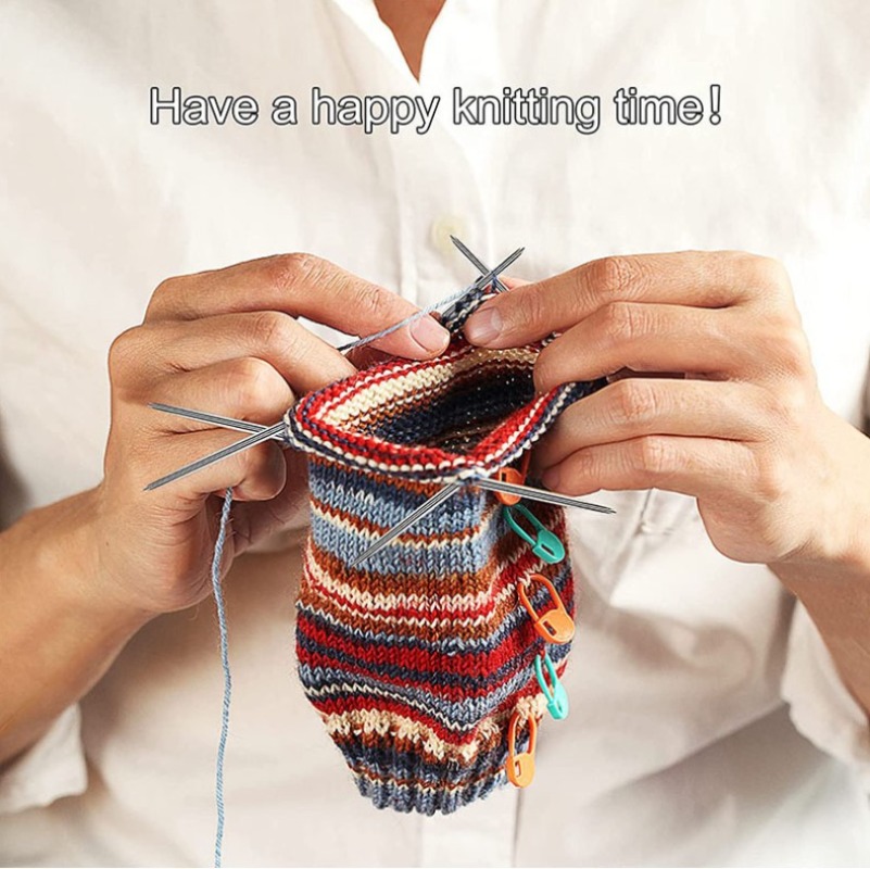 Sleeved Cable Kit - 3PCS Circular Knit Needles Knitting Metal