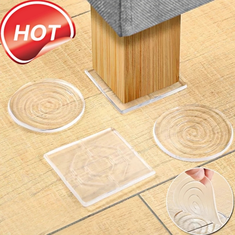 Desk Corner Mat - New 4pcsTransparent Silicone Anti-Slip Furniture Gaskets