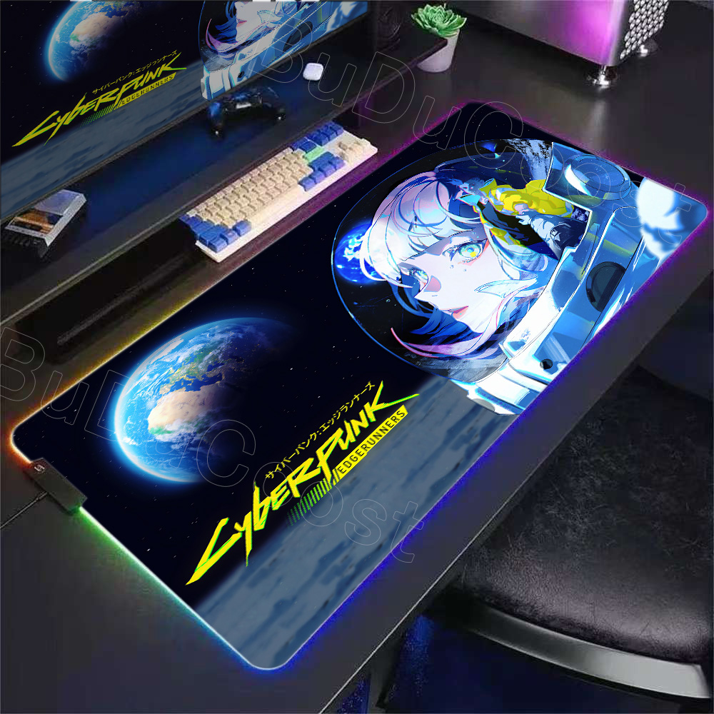 Desk Corner Mat - HD Anime Girl Mouse Pad RGB