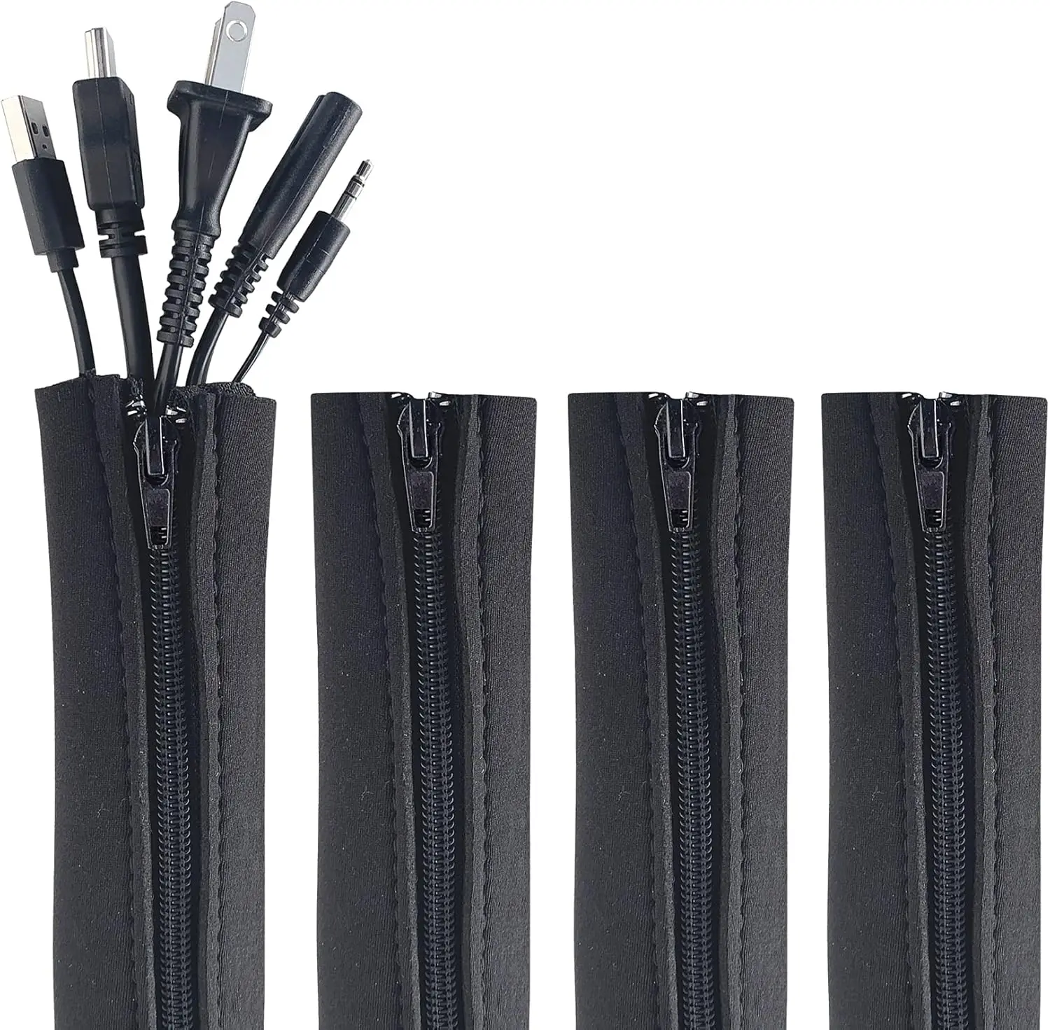 Sleeved Cable Kit - Universal Cable Management Sleeve Cord Organizer