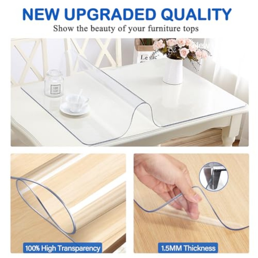 35X50 Inch Clear Plastic Dinin - Desk Corner Mat reseña y precio