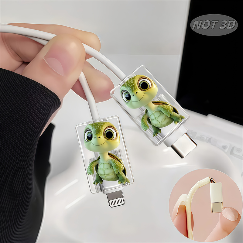 2D Flat 2pcs Cute Cartoon Turt - Sleeved Cable Kit reseña y precio