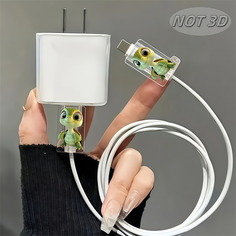 2D Flat 2pcs Cute Cartoon Turt - Sleeved Cable Kit reseña y precio