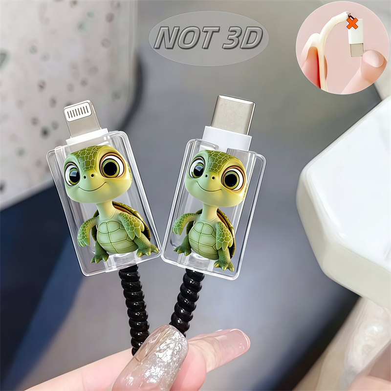 2D Flat 2pcs Cute Cartoon Turt - Sleeved Cable Kit reseña y precio