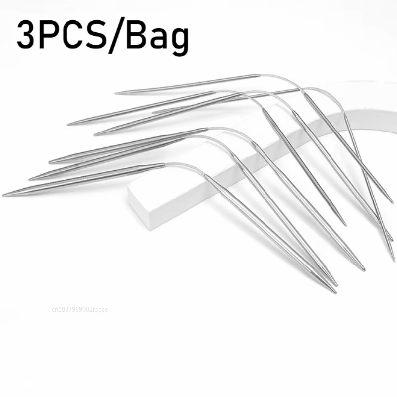 3ps/bag Circular Knit Needles  - Sleeved Cable Kit reseña y precio