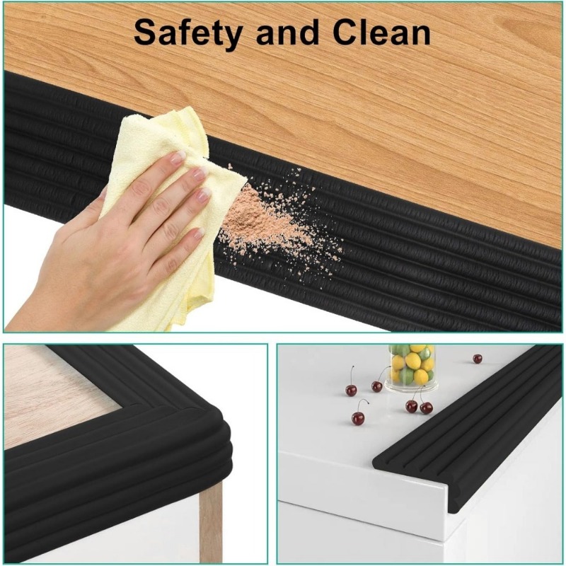 Black Thickened Anti-Collision - Desk Corner Mat reseña y precio