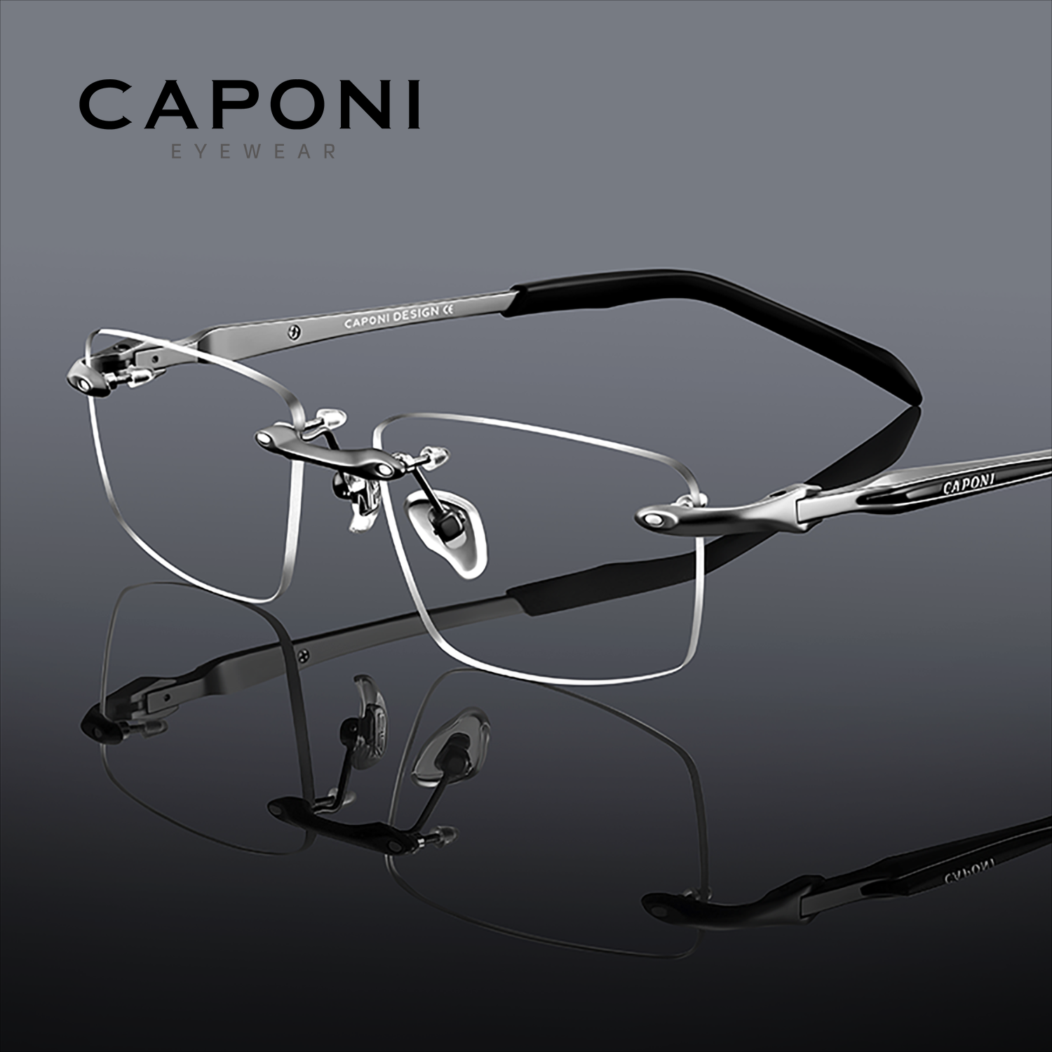CAPONI Glasses Frame Men Rimle - Gaming Accessories Men reseña y precio