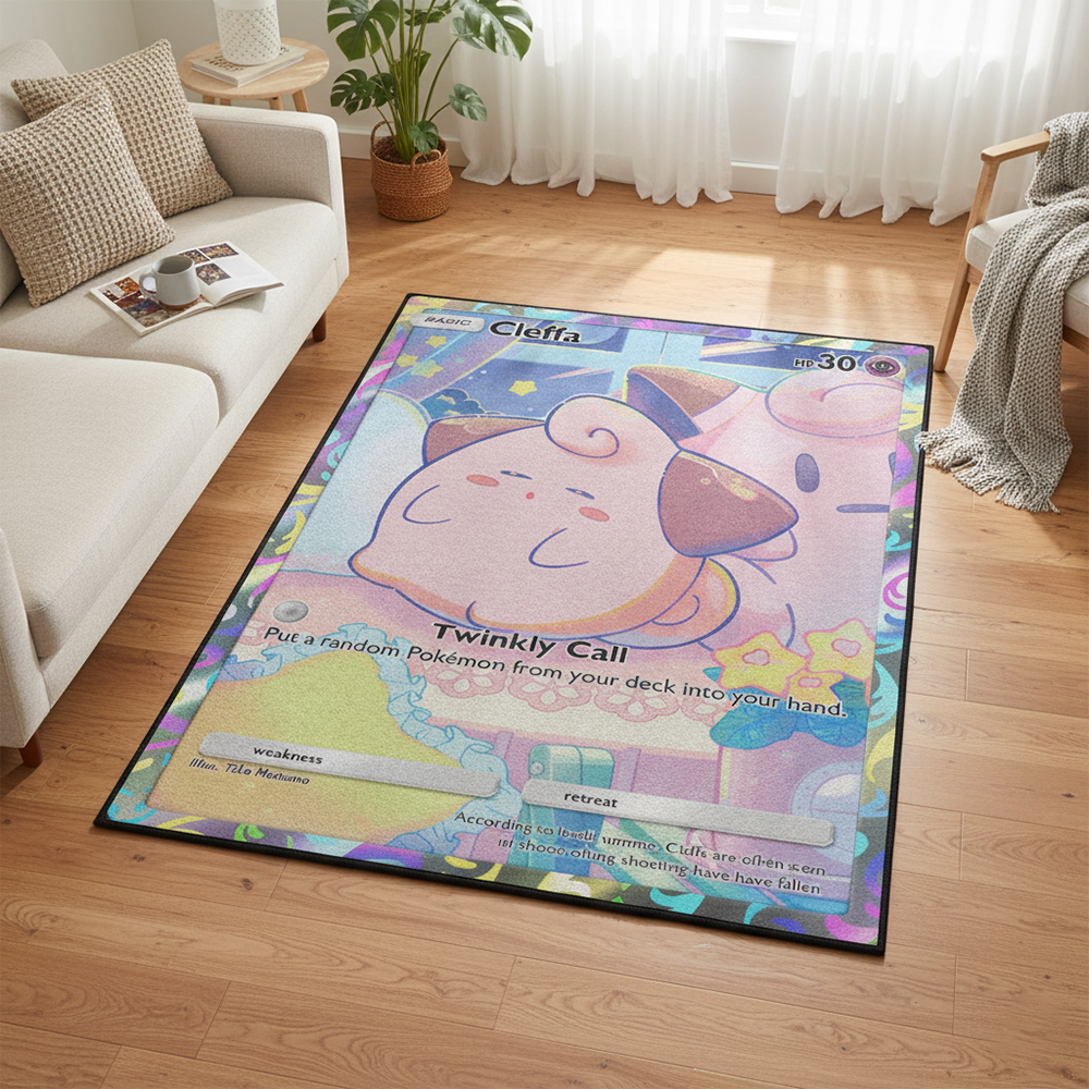 Pokemon Cleffa Anime Rug Kawai - Gaming Accessories For Bedroom reseña y precio