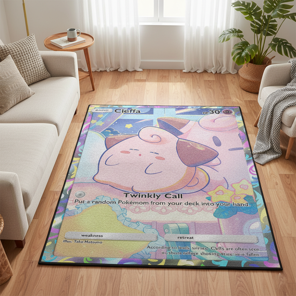Pokemon Cleffa Anime Rug Kawai - Gaming Accessories For Bedroom reseña y precio