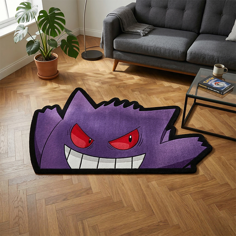 Pokemon Gengar Rug Cute Purple - Gaming Accessories For Bedroom reseña y precio