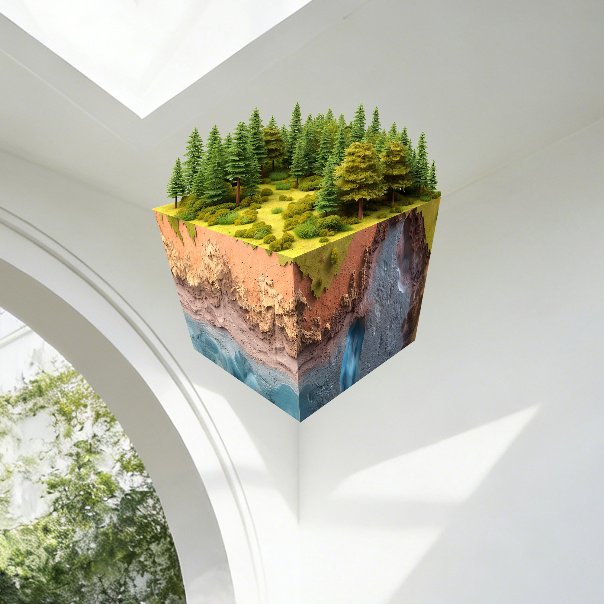 Realistic 3D Grass Cube Wall D - Gaming Accessories For Bedroom reseña y precio