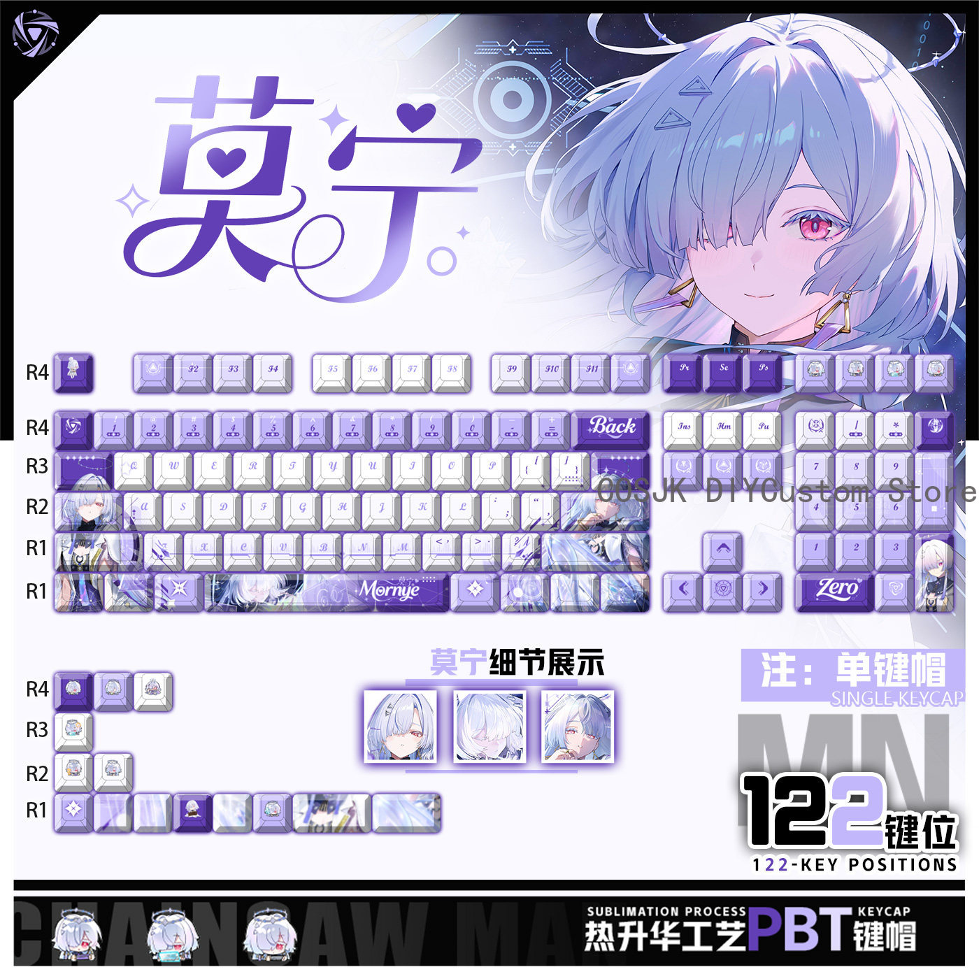 122 Keys Anime Mornye Wutherin - Gaming Accessories In China reseña y precio