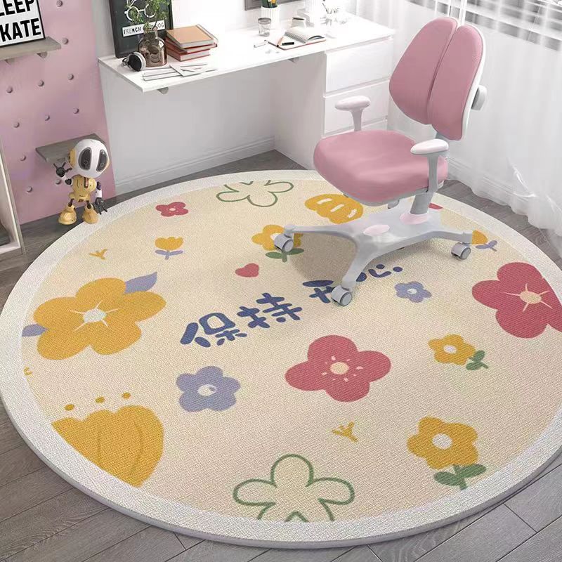 Round Carpet for Kids' Room –  - Desk Corner Mat reseña y precio