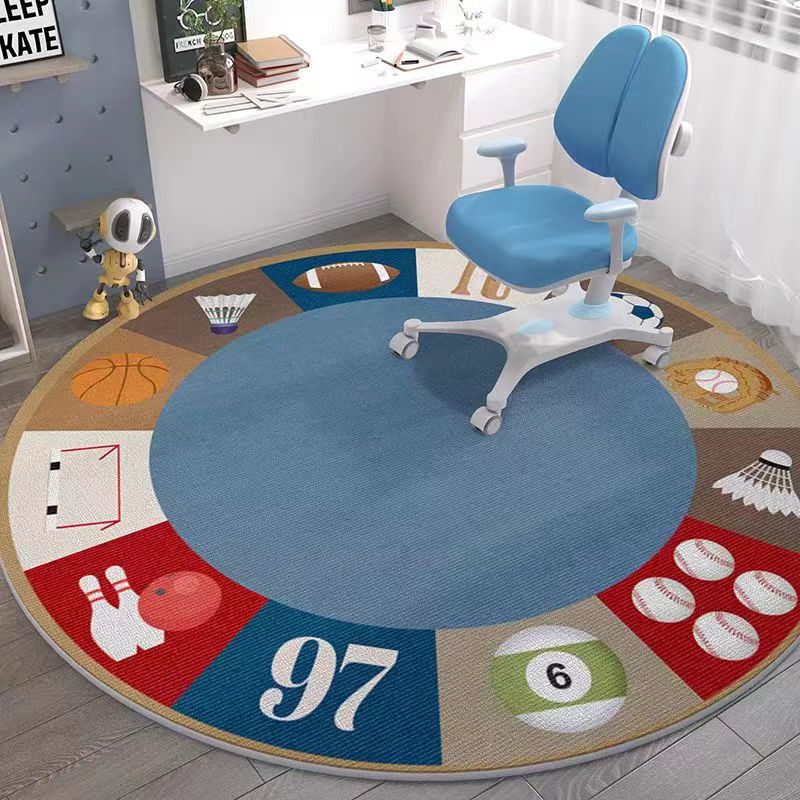 Round Carpet for Kids' Room –  - Desk Corner Mat reseña y precio