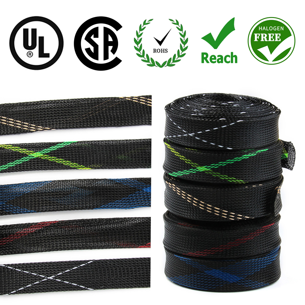 20/50/100M PET Expandable Brai - Cable Sleeve Braided reseña y precio