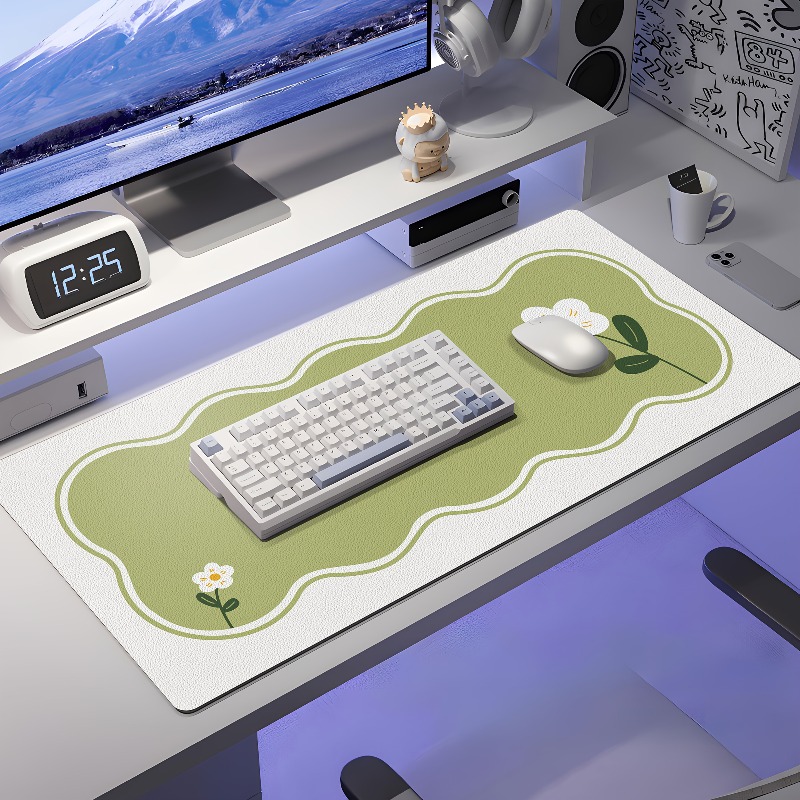 JLT Large Faux Leather Desk Pa - Desk Corner Mat reseña y precio