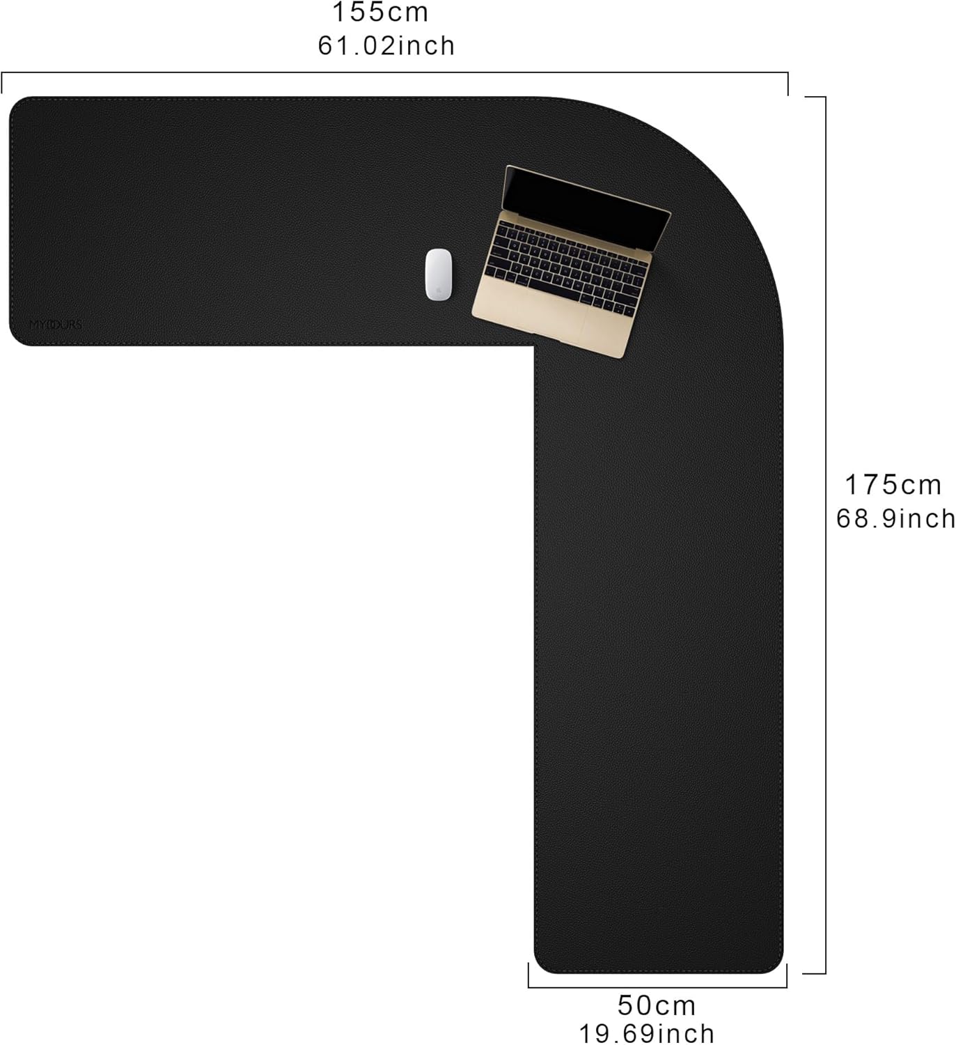 Extra Large L-Shaped Desk Pad, - Desk Corner Mat reseña y precio