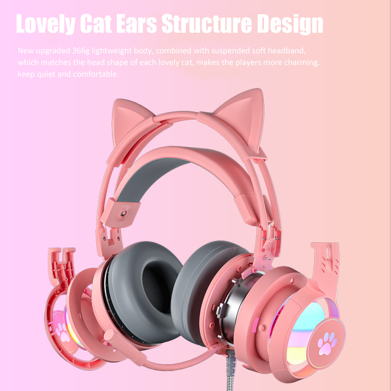 Cute Cat Ear Gaming Headphones - Gaming Accessories For Kids reseña y precio