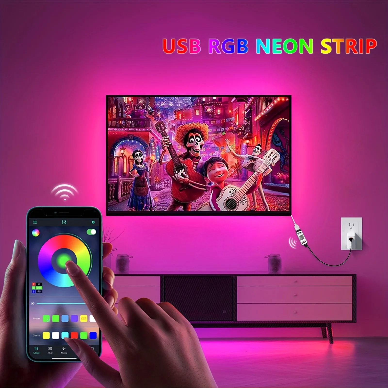 Bluetooth RGB Neon LED Strip L - Gaming Accessories For Bedroom reseña y precio
