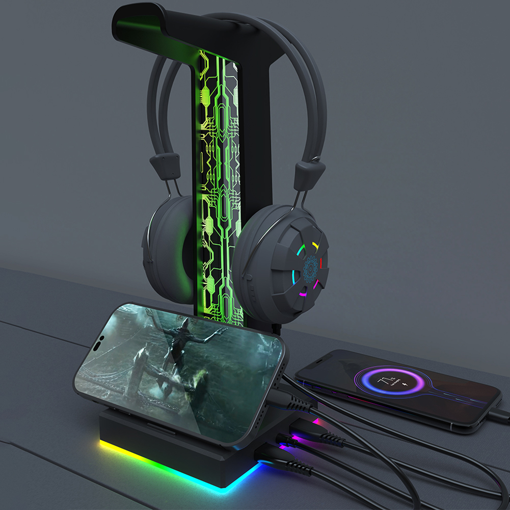 RGB Gaming Headphone Stand Dua - Gaming Accessories Sale reseña y precio