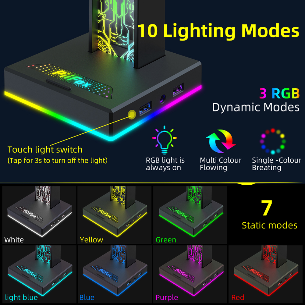 RGB Gaming Headphone Stand Dua - Gaming Accessories Sale reseña y precio