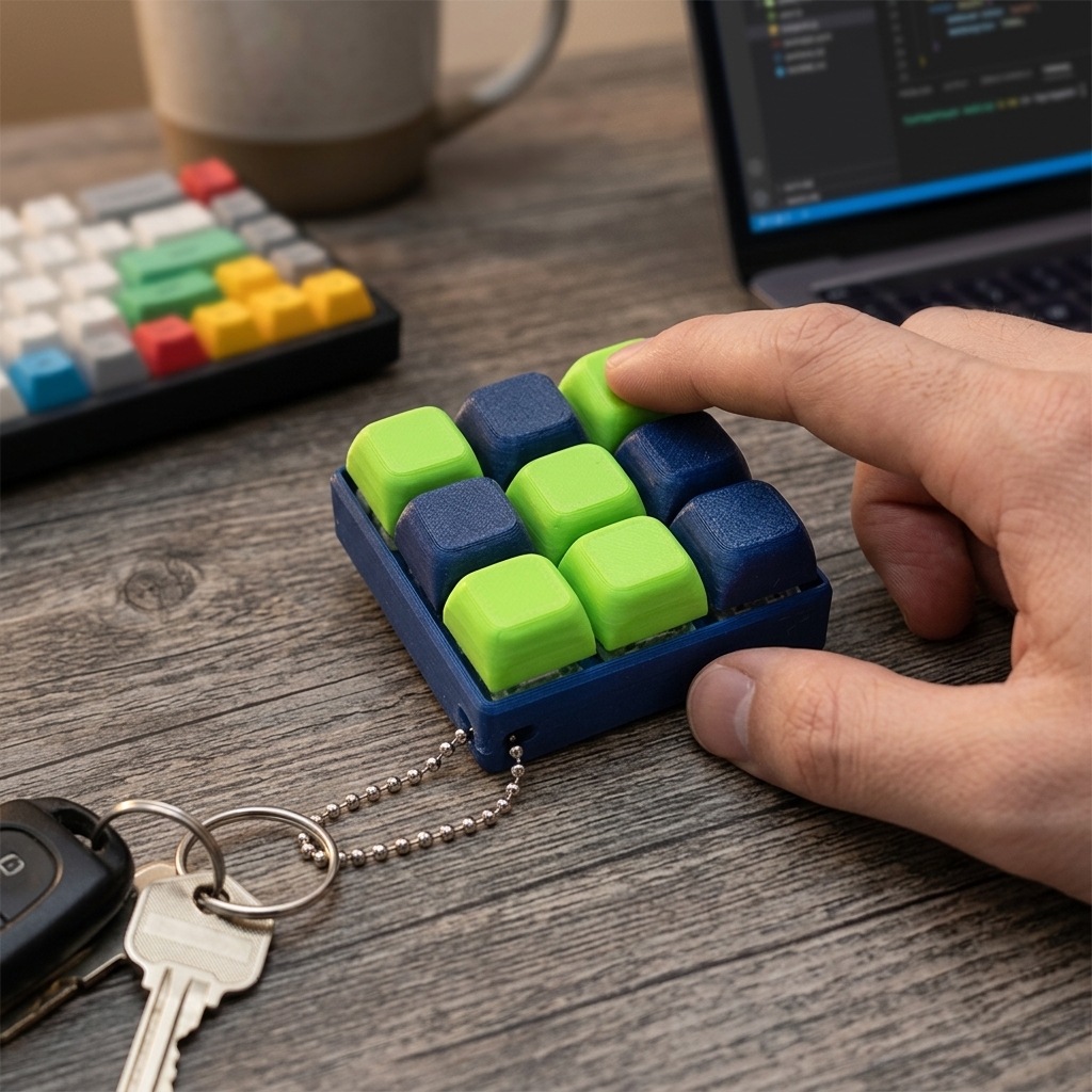 ABS Mechanical Button Keychain - Gaming Accessories Toys reseña y precio