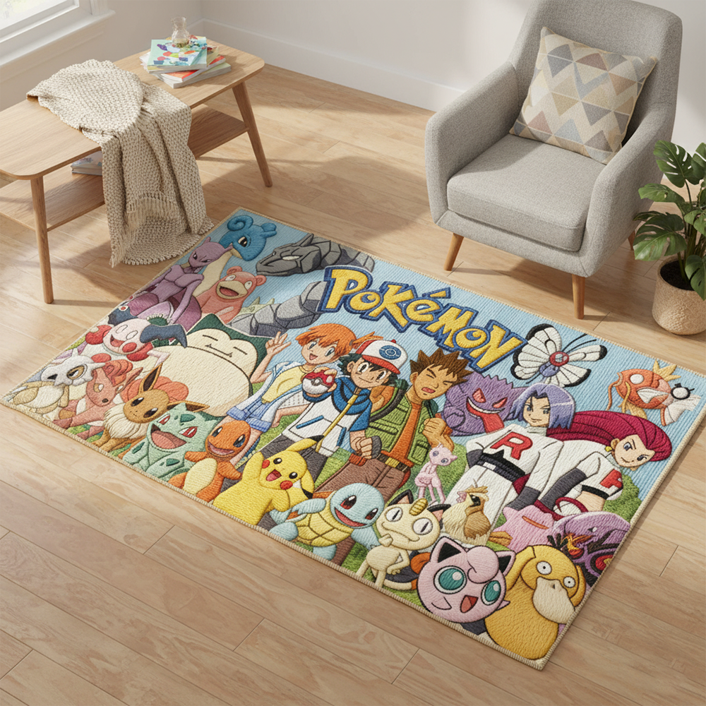Pokemon Anime Rug: Gotta Catch - Gaming Accessories For Kids reseña y precio