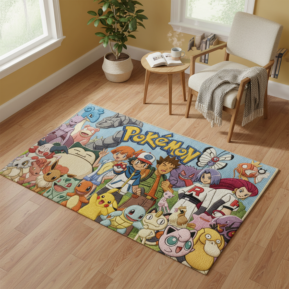 Pokemon Anime Rug: Gotta Catch - Gaming Accessories For Kids reseña y precio