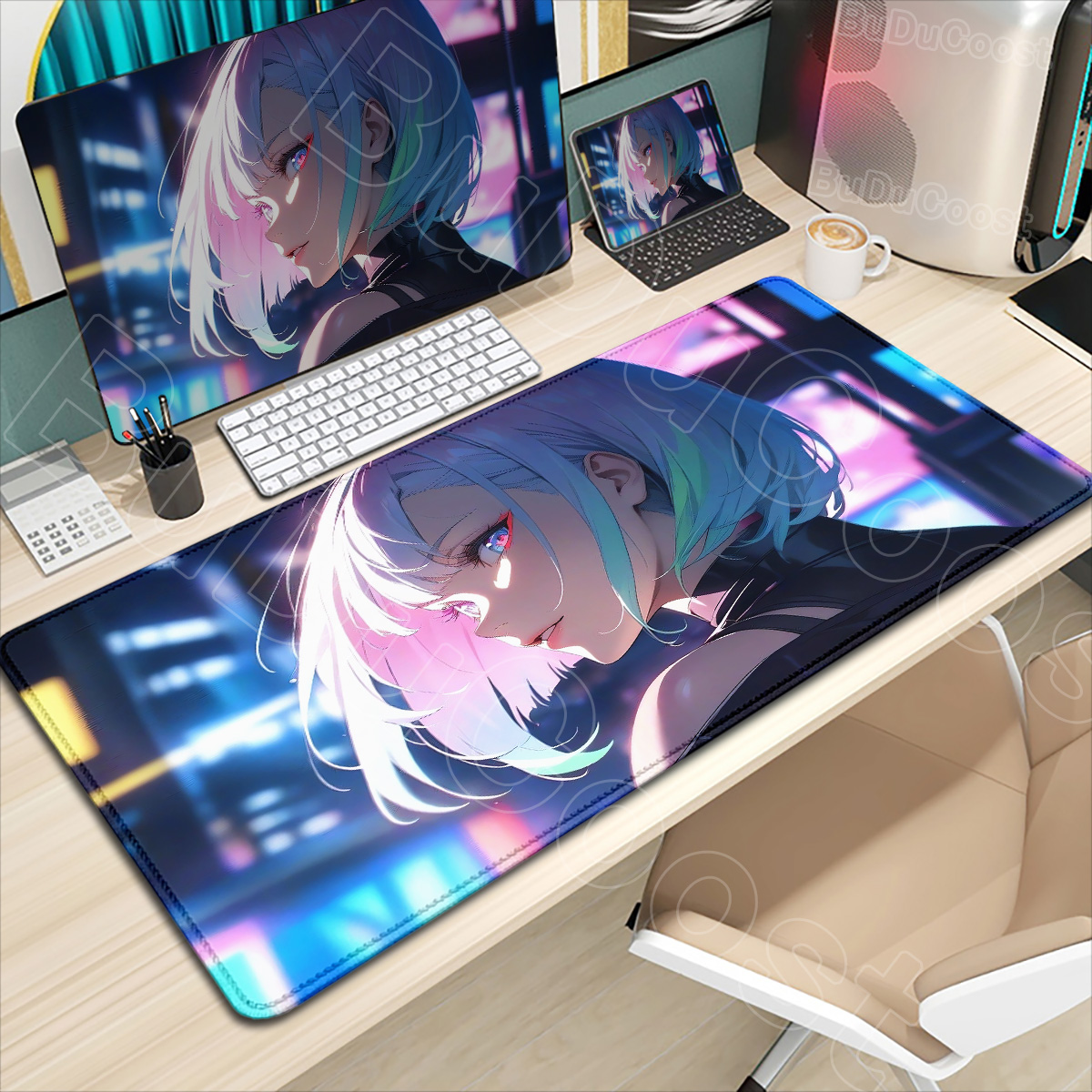 HD Printing New Wallpaper C_cy - Desk Corner Mat reseña y precio
